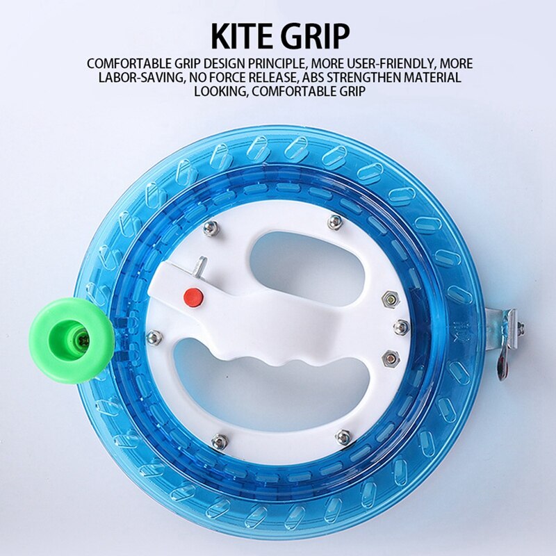 Kite Reel - 16cm Spool Diameter - 200m Line - Durable Plastic - for Adults & Kids