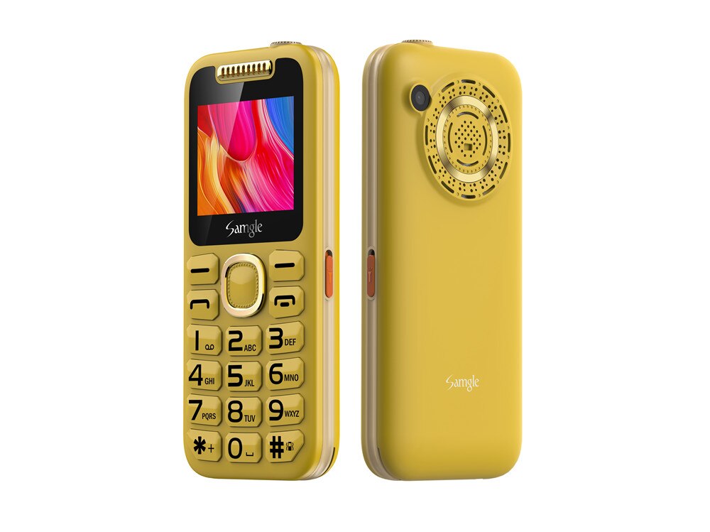 Samgle Halo S2 Wcdma 3G Mobiele Telefoon 2.4 ''Qvga-scherm Torch 1900Mah Avondmaal Luidspreker Gratis Desktop Dual sim Gsm Mobiele Telefoon: Add 16G TF card / yellow