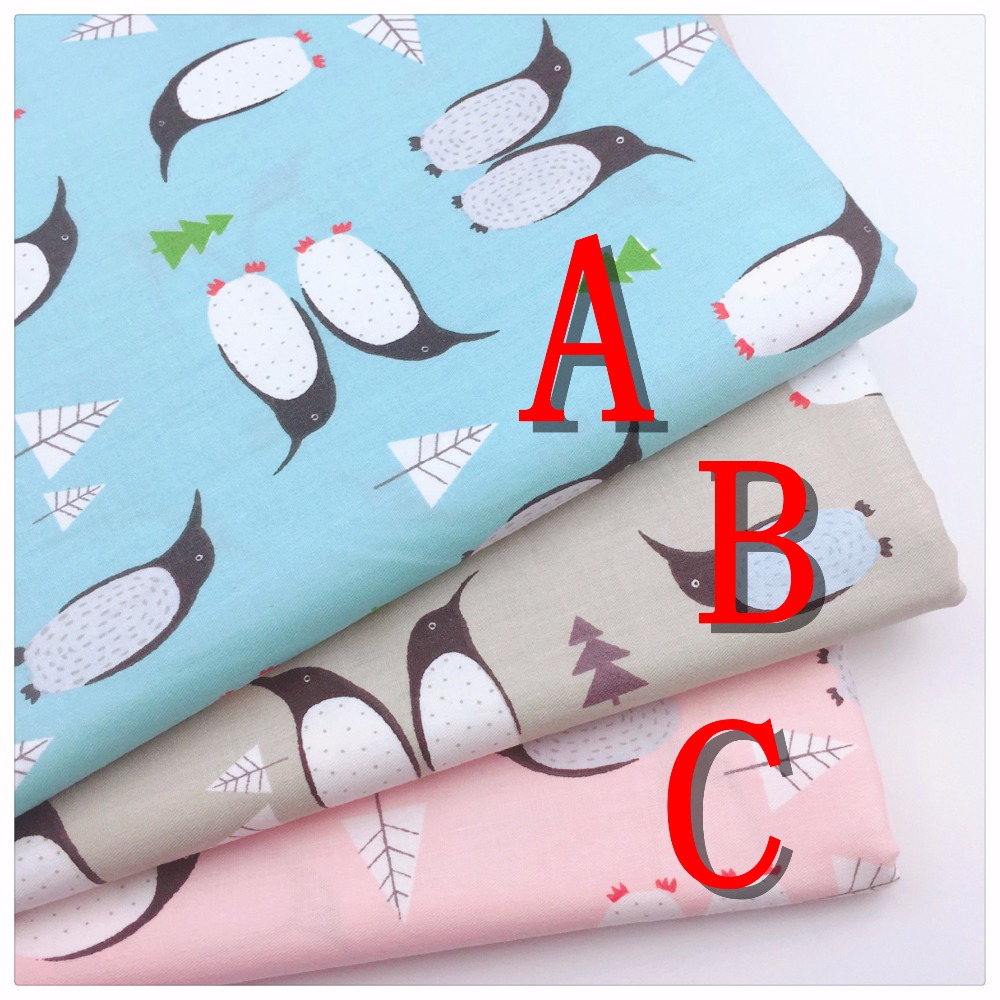 Pingouin Twill coton tissu bricolage Tilda quilting bébé tissu enfants literie patchwork tissu maison Textile couture dessin animé tissu
