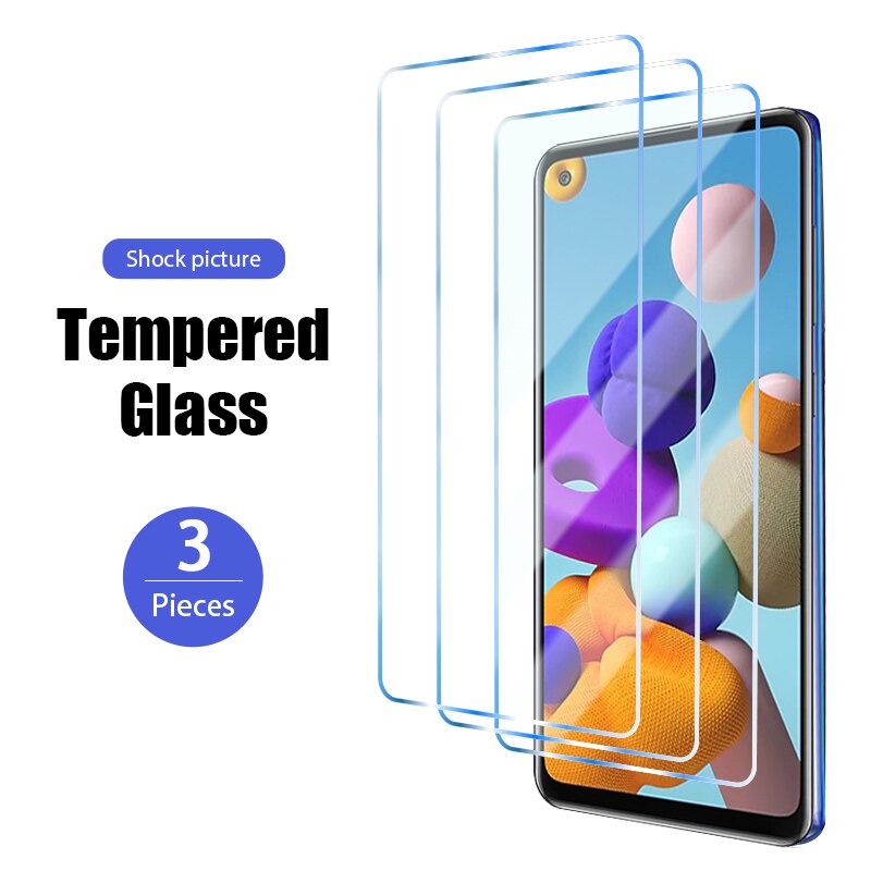 3 Pcs! Screen Protectors for Samsung A71 A51 A41 A31 A21 A01 Tempered Glass for Galaxy A50 A70 A40 A30 A10S A20S A21S A30S A40S