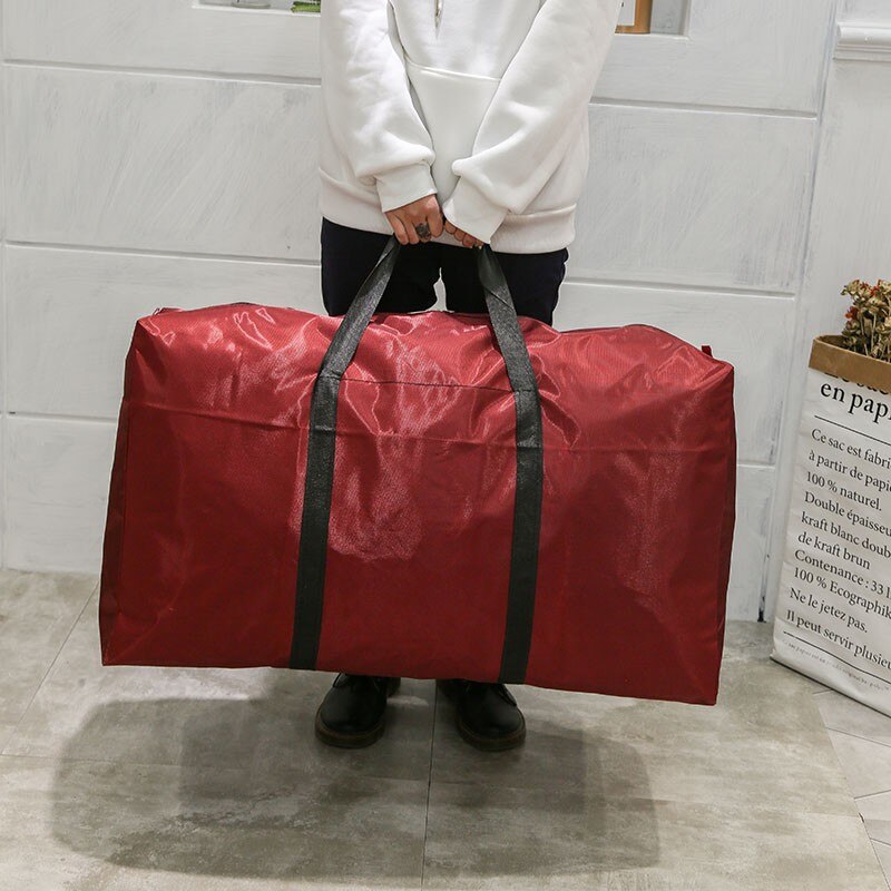 Unisex de gran capacidad de viaje bolsos Oxford impermeable bolsas de equipaje plegable bolsas para mudanza bolsas de almacenamiento para ropa XA326F: Red