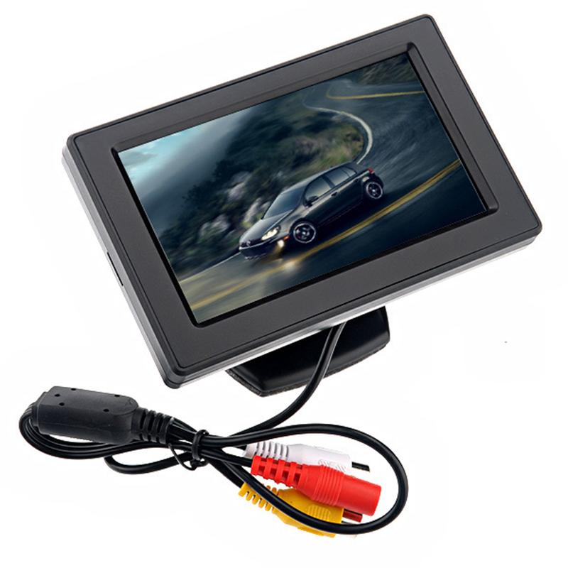 Lcd Monitor Met Zonnescherm Afneembare Zonnescherm Auto Achteruitkijkspiegel Lcd Monitor 4.3-Inch Lcd Monitor Voor Gps Dvd Vcd Camera 2 Av-Ingang