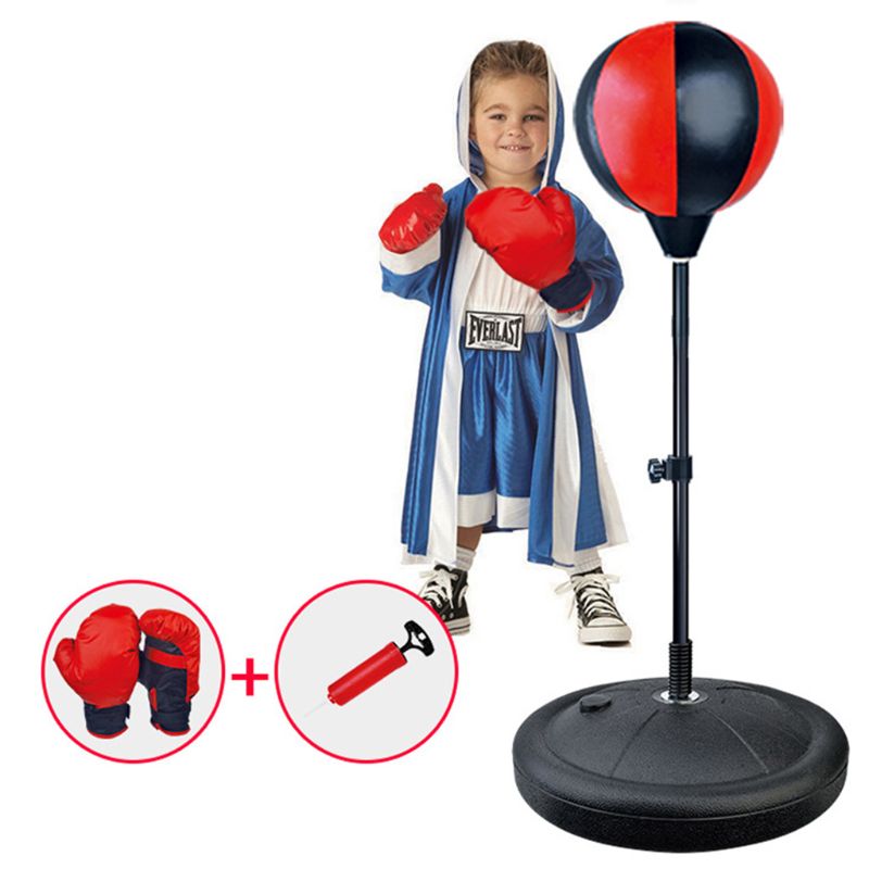 Nyrkkeilyharjoittelu urheilusetti käsineillä kidshobby lasten nyrkkeilysäkki nyrkkeilypallo