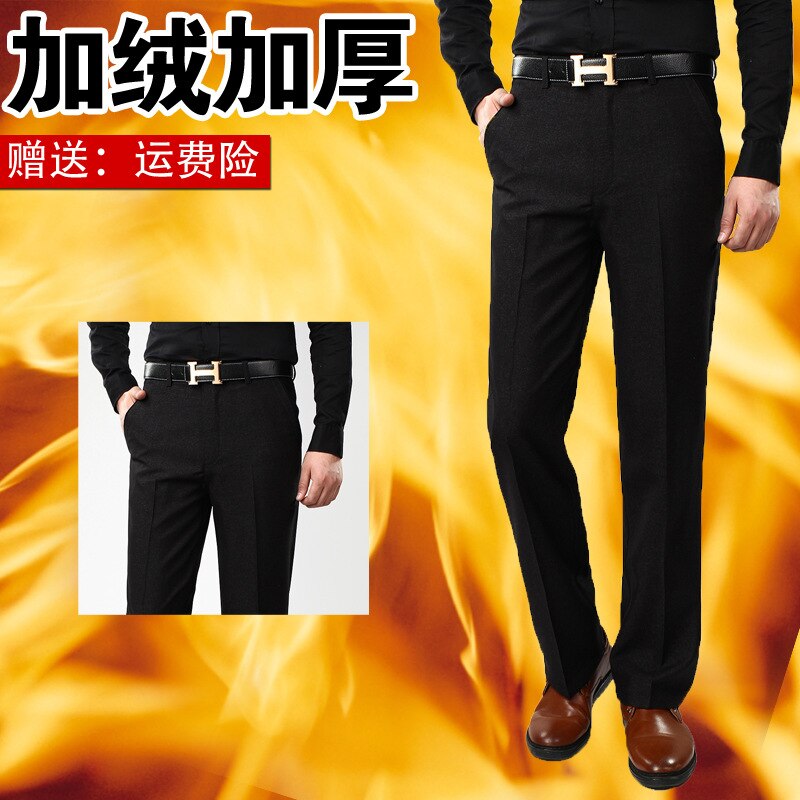 Luksus jakkesæt bukser social dress bukser herre løse formelle blazer bukser hvidere plus fløjl tyk pantalon kostume homme