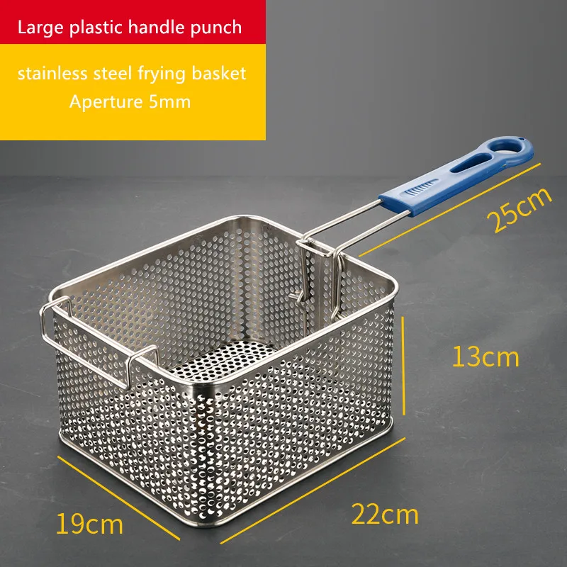 Stainless steel 81 fryer basket Frame Filter Fryer Screen Fryer Colander French fries Commercial: Gold