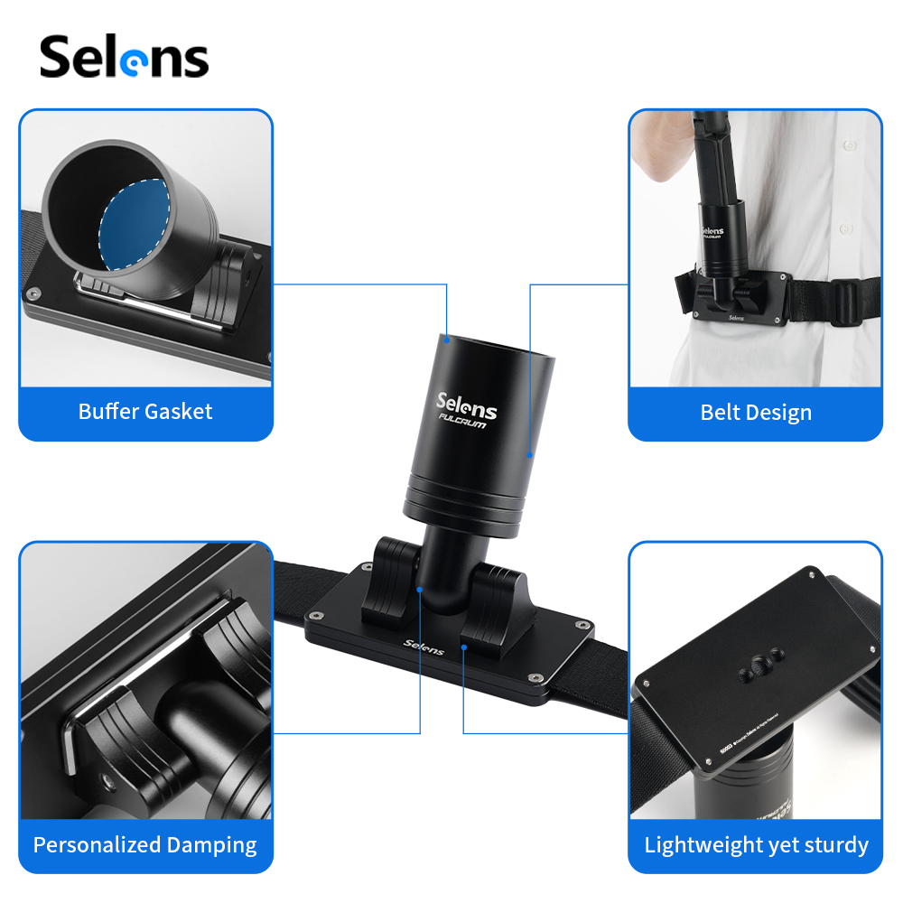 Selens Adjustable Camera Gimbal Belt Gimbal Stabilizer Weight Support Hip Belt Waist Mount for Long Standing Filming Compatible