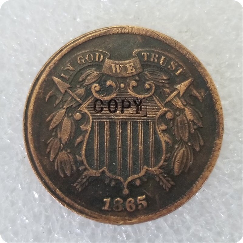 USA 1864-1873 Two Cents COPY COIN: 1865