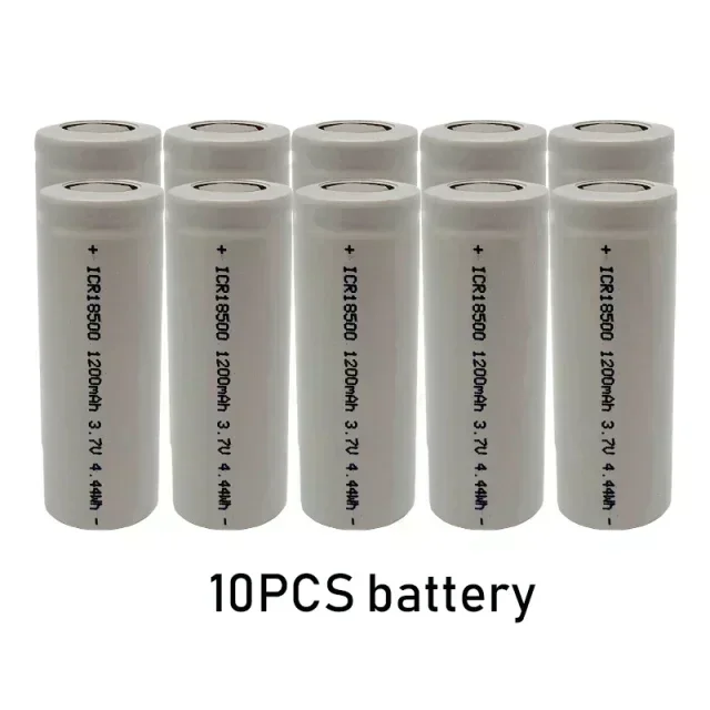 18500 rechargeable lithium-ion battery 3.7V 1200mAh, suitable for strong light flashlight anti light special lithium battery: Yellow