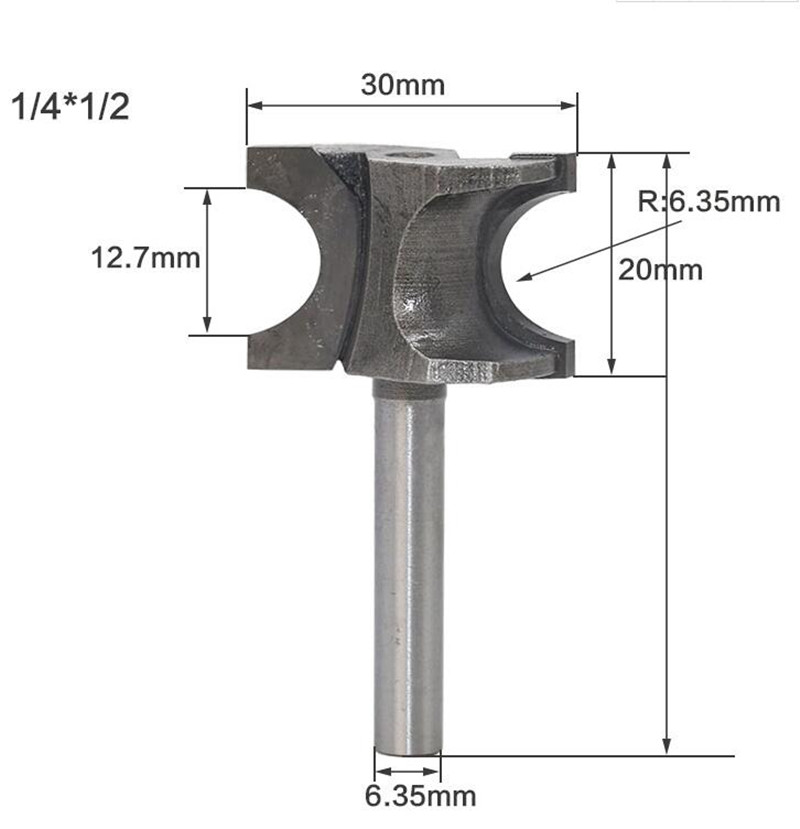 Vhm Halfronde Frees Hout Router Bit Arc Messen CNC Houtbewerking Gereedschap voor Hout Fresas Para Madeira: 5.5MM