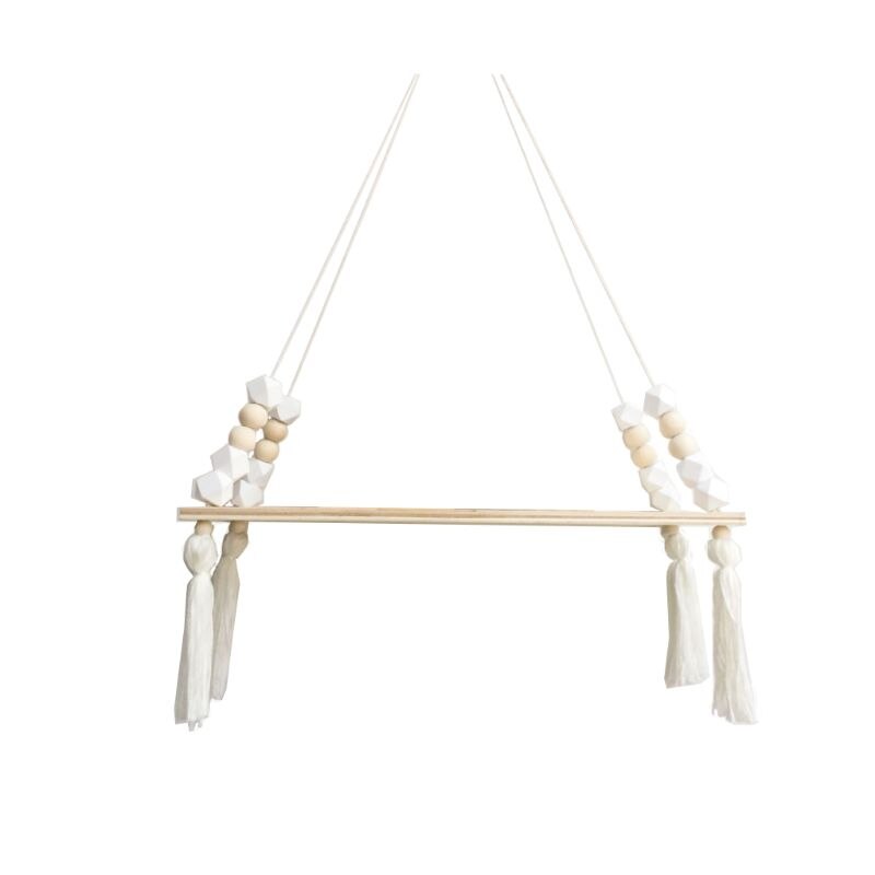 Cute Girl Wall Decoration Simple Solid Wall Decoration Living Room Wall Hanging DIY Wall Hanging Shelf Children Room Decoration: white