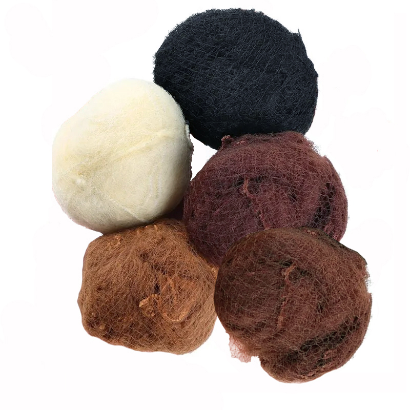 20 pièces 5Mm filets à cheveux en Nylon Invisible jetable filet à cheveux Ballet danse Snoods filet chignon filets à cheveux Invisible bord élastique maille cheveux