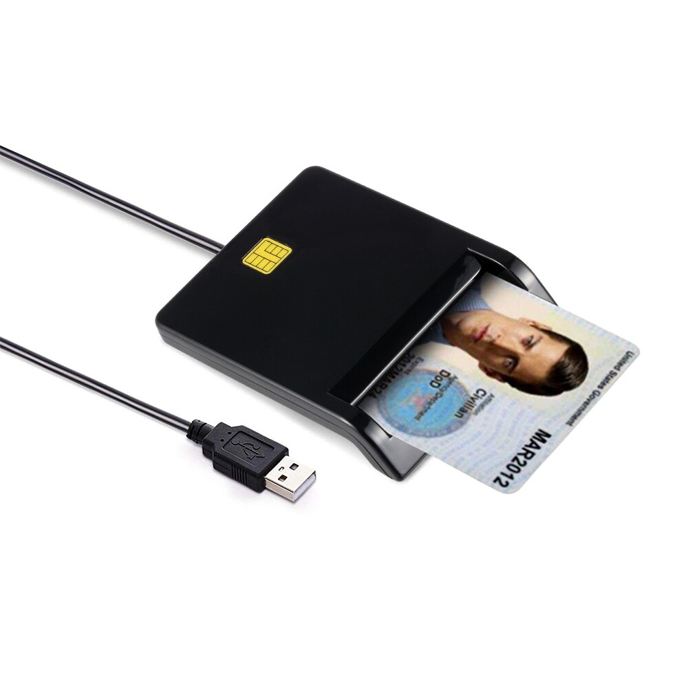 Card Reader Portable USB 2.0 Smart Card Reader DNIE ATM CAC IC ID Bank Card SIM Card Cloner Connector for Windows Linux