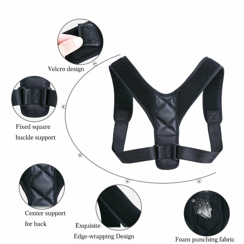 Back Correction With Breathable Adjustable Humpback Sitting Posture Corrector Men And Women Children Back Shoulder Support