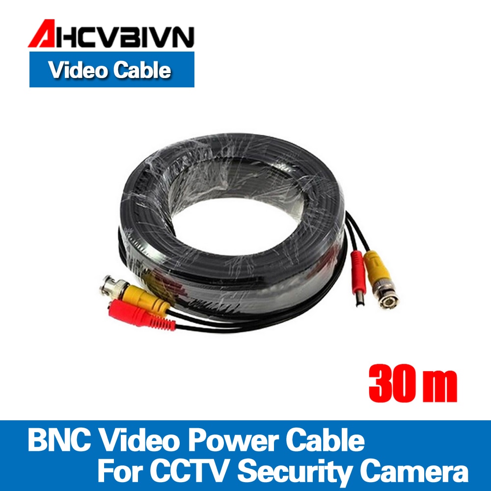 100FT cctv kabel 30 m BNC Video Power coaxiale Kabel bnc video-uitgang kabel voor cctv Security Camera