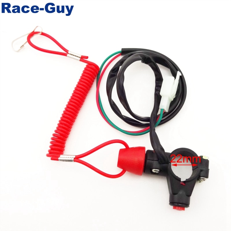 Off Tether Safety Stop Kill Switch Push Button For 2 Stroke Mini Moto Dirt ATV Quad 4 Wheeler Minimoto Pocket Bike