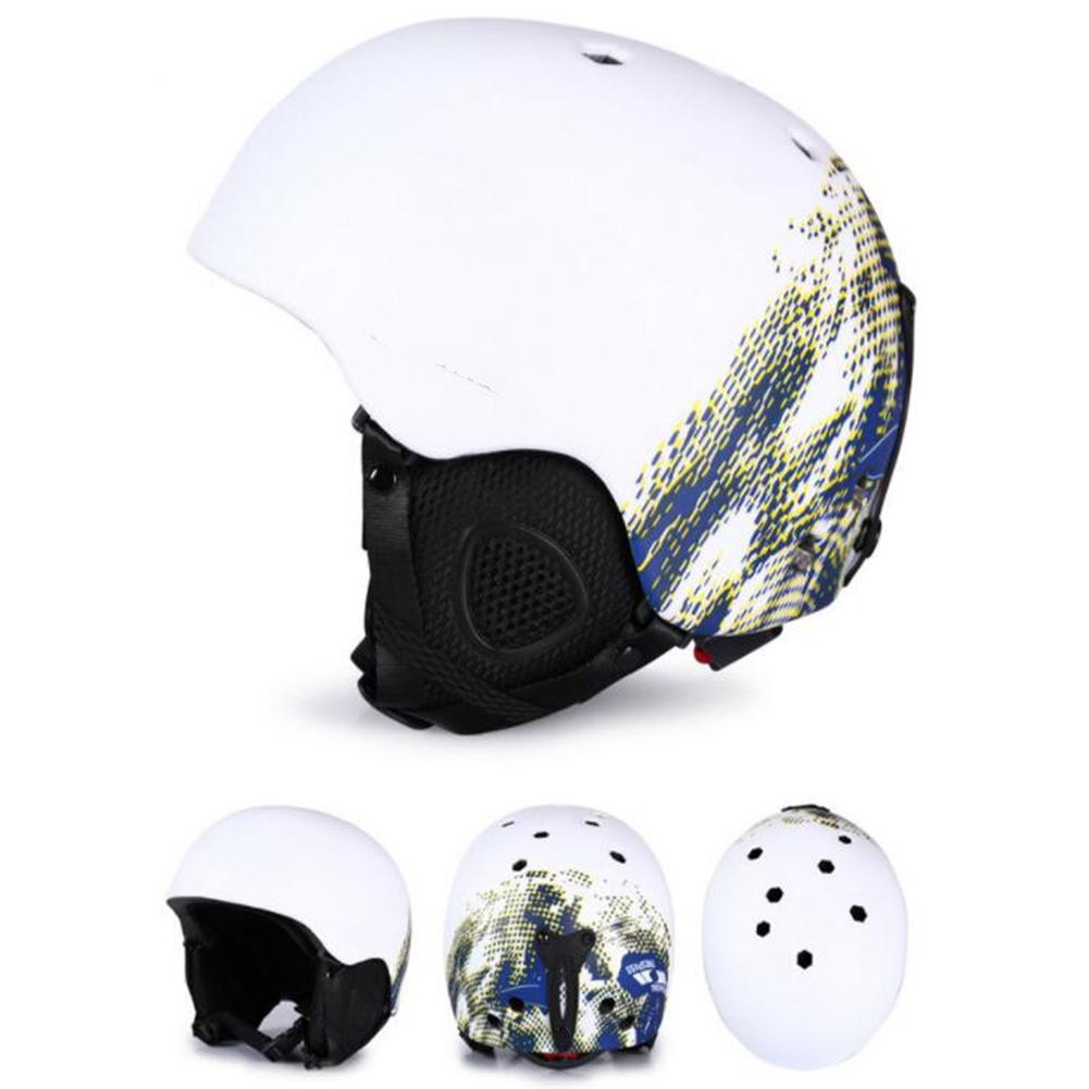 Geïntegreerde Molding Ski Helm Veiligheid Warm Snowboard Helm Ski Beschermende Gear Apparatuur voor Volwassen: Gradient blue / M number