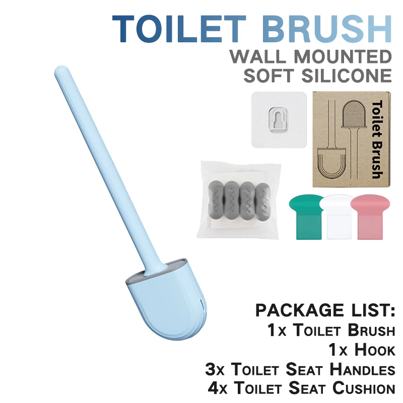 Wc Pinsel Silikon Wc Reinigung Pinsel Wand Montiert Wc Reiniger Besen Set Moderne WC Kit Schönheit Bad Zubehör