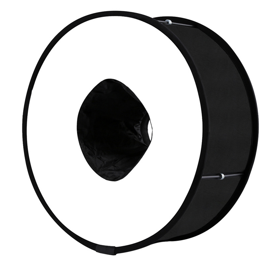 Opvouwbare Fotografie Accessoires Flitslicht Softbox Universele Speedlight Flash Diffuser Professionele Ringvormige 45 Cm