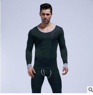 Nowy zestaw kalesonów męskich WJ lycra bawełna męski legging jesienno-zimowa bielizna termiczna zestaw kalesonów 5 kolorów M L XL: Black / L