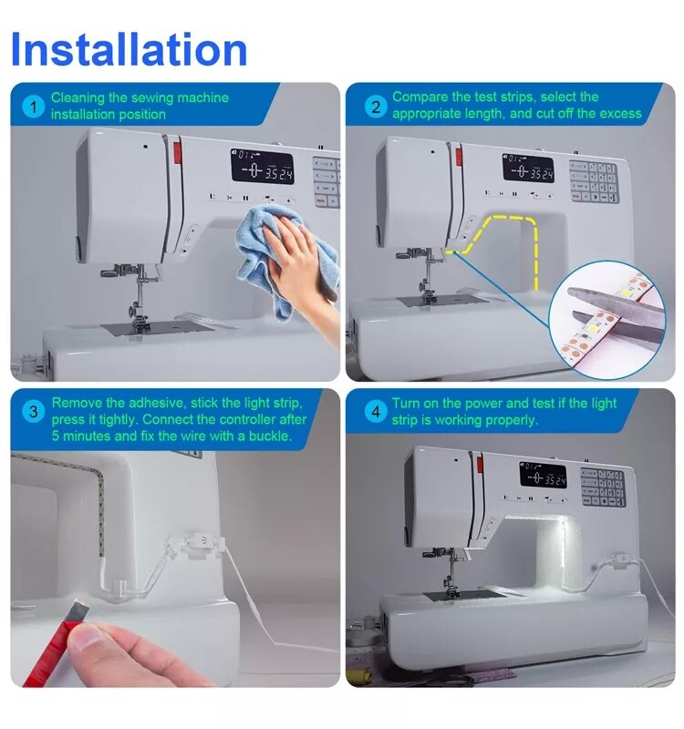 Adjustable Brightness Sewing LED Lights Multifunctional Flexible Work Lamp Sewing Clothing Machine Light for Drill Press Lathe