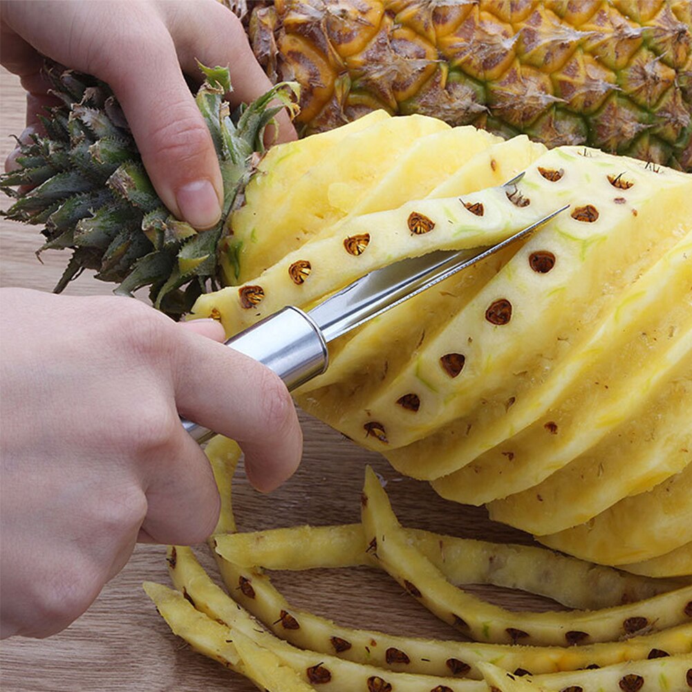 Skiver skridsikker håndtag nem rengøring bekvem rustfrit stål moderne køkkenredskaber bærbar ananasskræller sikker send farve