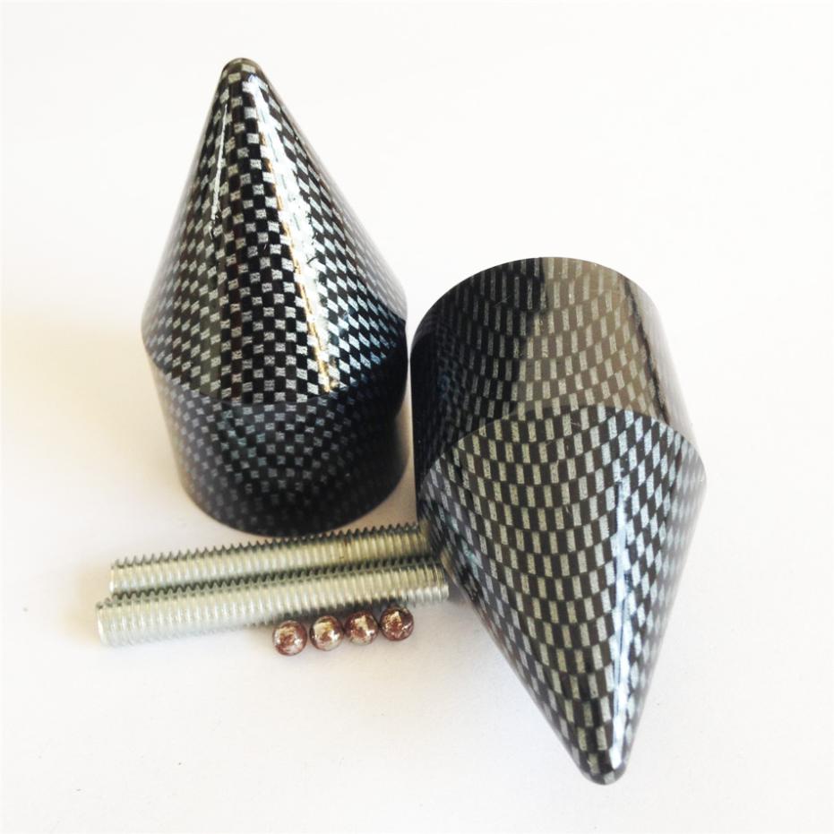 Aftermarket motorcycle parts Carbon Spike Bar Ends Handlebar End Caps For Suzuki Hayabusa GSX1300R 1999
