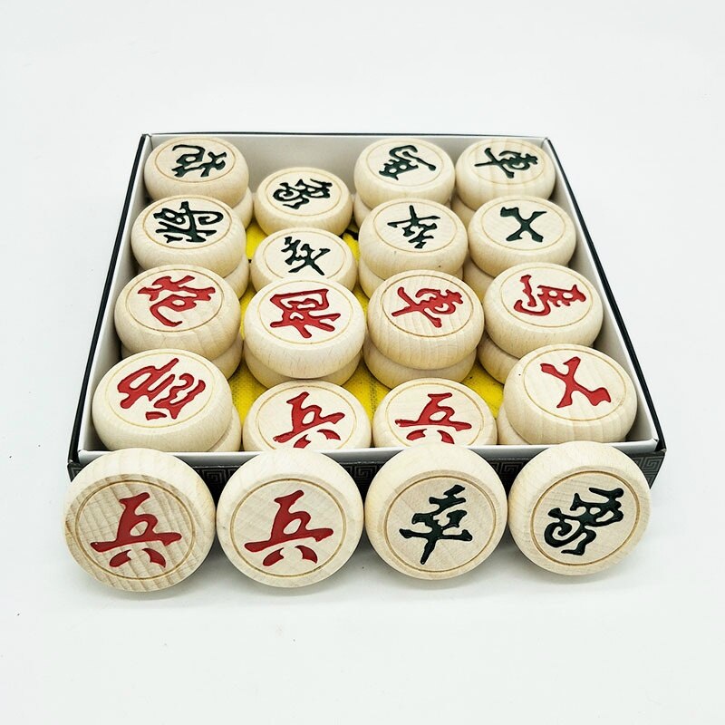 Traditionele Xiang Qi Houten Chinees Schaken Draagbare Checker Game