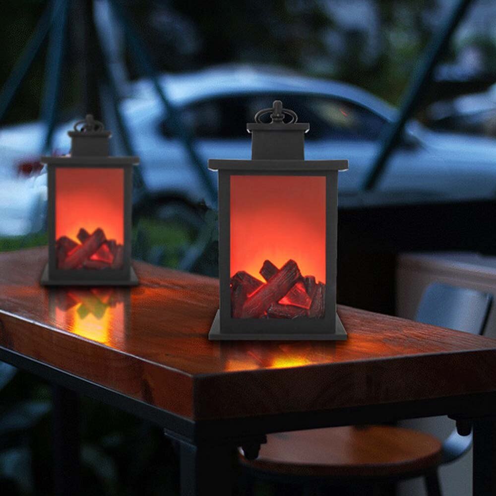 Chimenea LED luz simulación de quemadura lámpara de jardín Durable hogar exterior decorativo para jardín césped dormitorio terraza Decoración