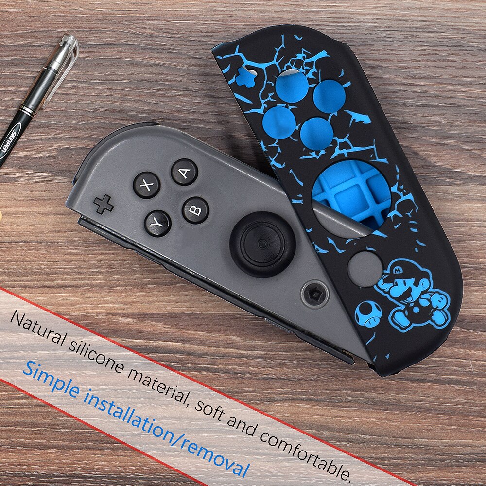 For Nintend Switch NS NX Joy-Con Soft Silicone Protective Skin Case +Grip Joystick Caps For Switch Joy Con Controller Cover