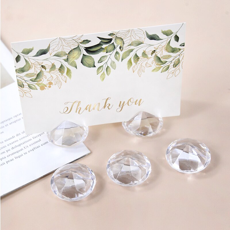 5Pcs Crystal Diamond Kaarthouder Tafel Nummer Houder Stand Naam Zitplaatsen Labels Placecard Clips Foto Foto Kaarten Display Stand: Default Title