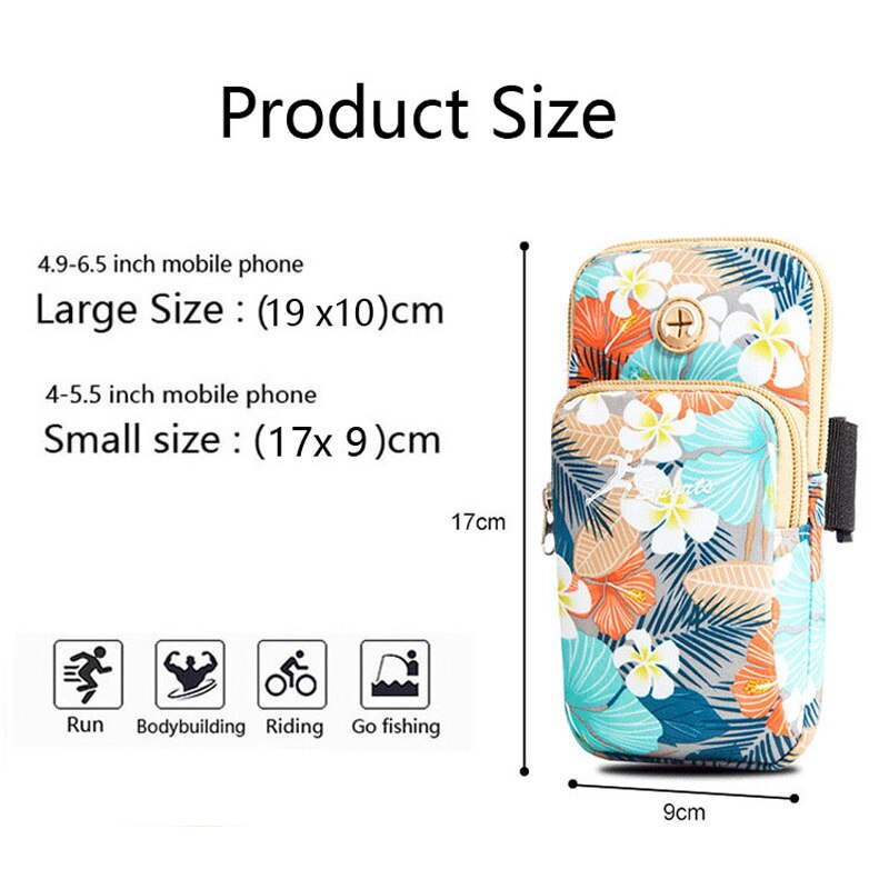 Sports Waterproof Cell Phone Arm Bag Running Breathable Mobile Phone Wrist Bag Pouch Fitness Cycling Hiking Gadget Card Holder