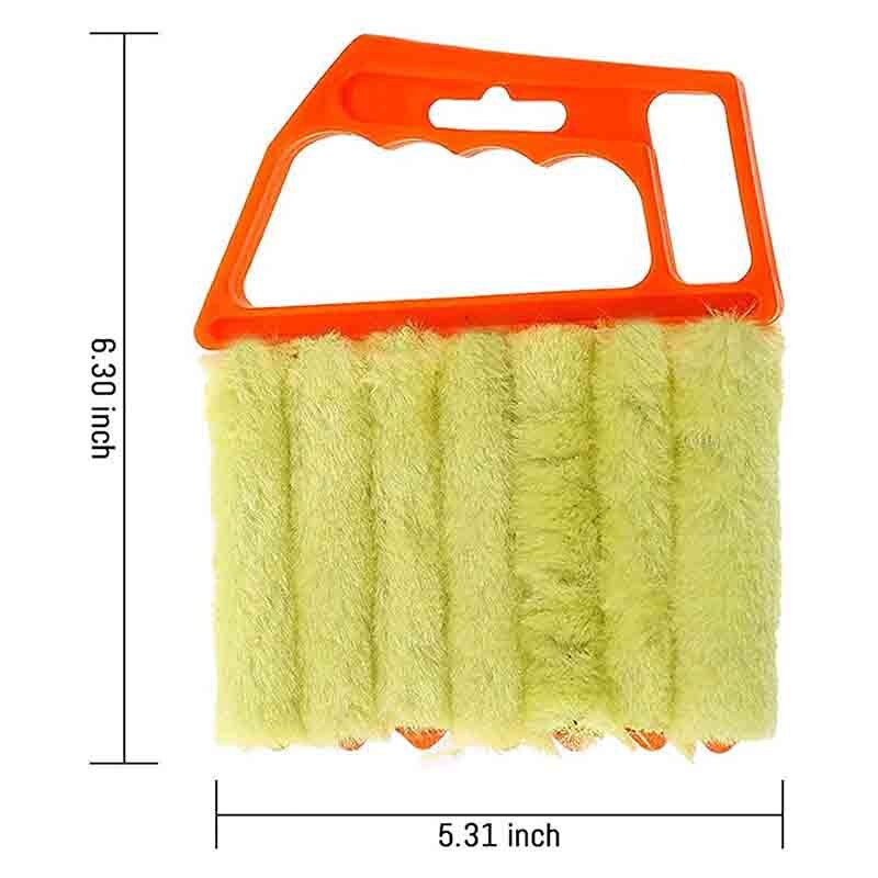 Household Window Blind Cleaning Tools Detachable Shutters Duster Brush with 7 Microfiber Sleeves for Air Conditioner Vent Outlet
