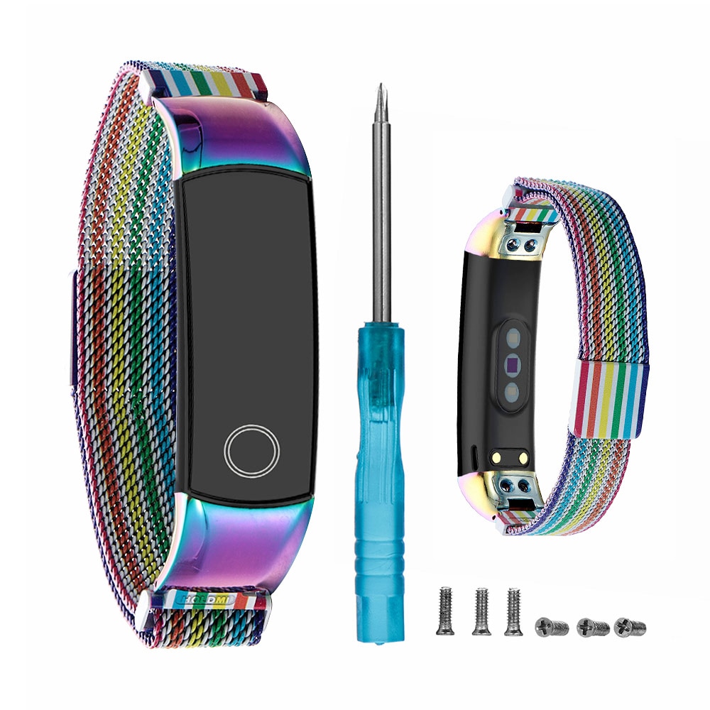 For Huawei Honor Band 5 4 Luxury Metal Loop Watch Band Magnetic Replacement Smart Watch Strap Bracelet Wristbands
