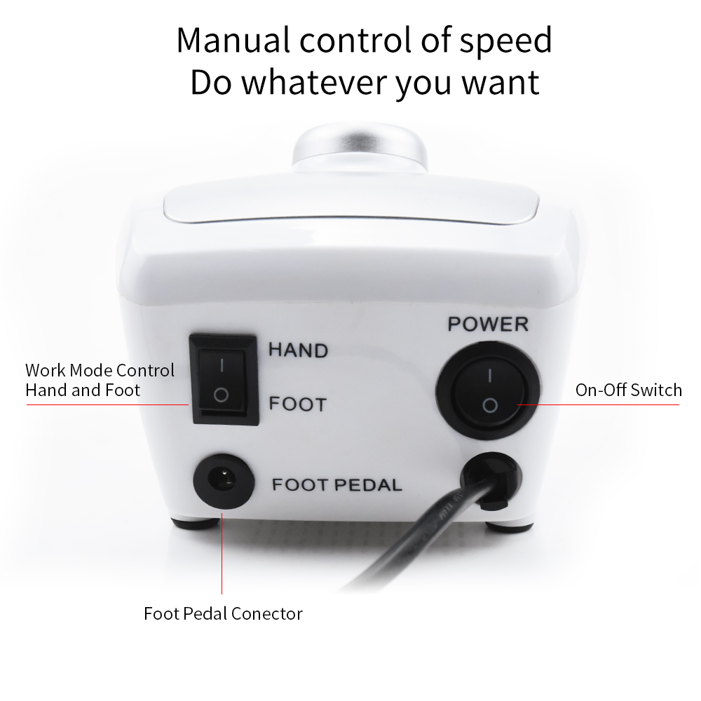 32W 35000RPM Nail Drill Machine Electric Nail File With Speed Display Screen Manicure Cutter Pedicure Machine