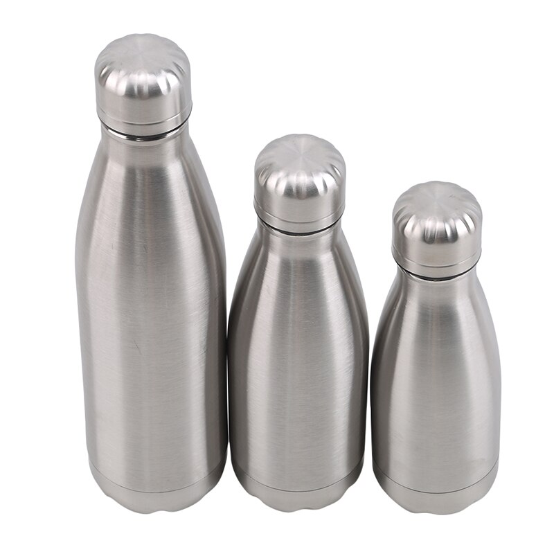 350/500 /750ml rustfrit stål vandflaske bærbar gratis drikker gym sport cykling drinkware børn skole vand cup: 500ml