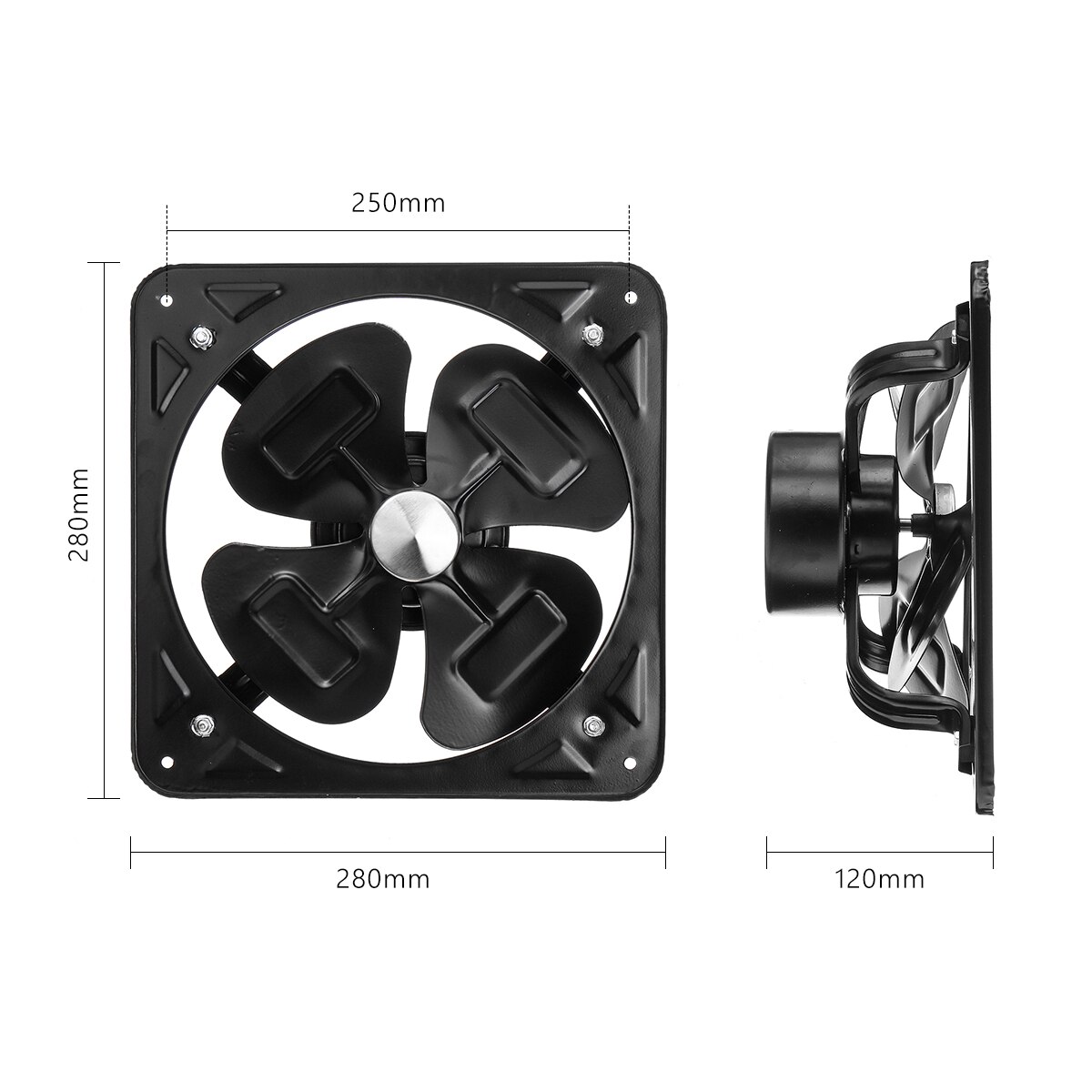 10" Exhaust Fan Axial Fan Air Ventilation Fan Industrial Duct Booster Fan Intake Ventilation For Kitchen Bathroom Extractor 220V