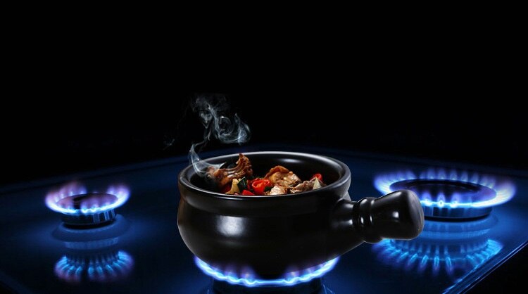 Open flame, handle, ceramic small milk pot, small casserole, milk porridge, instant noodles, ceramic pot, baby food pot