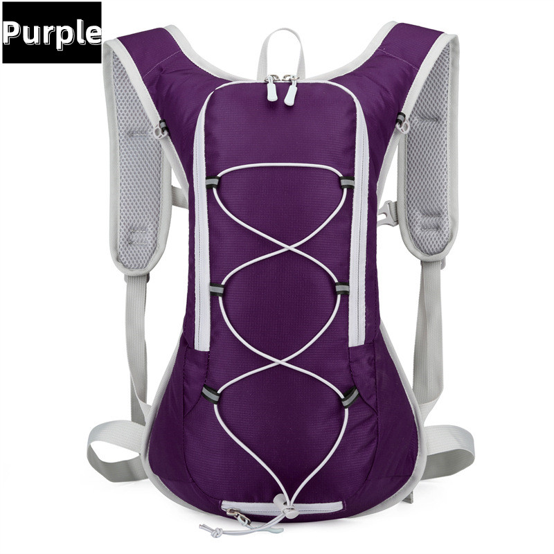 Mochila de bexiga ultraleve ao ar livre, bicicleta esportiva, ciclismo, corrida, caminhadas, bolsa de água de hidratação, capacete de armazenamento, impermeável, 12L, novo: Vermelho