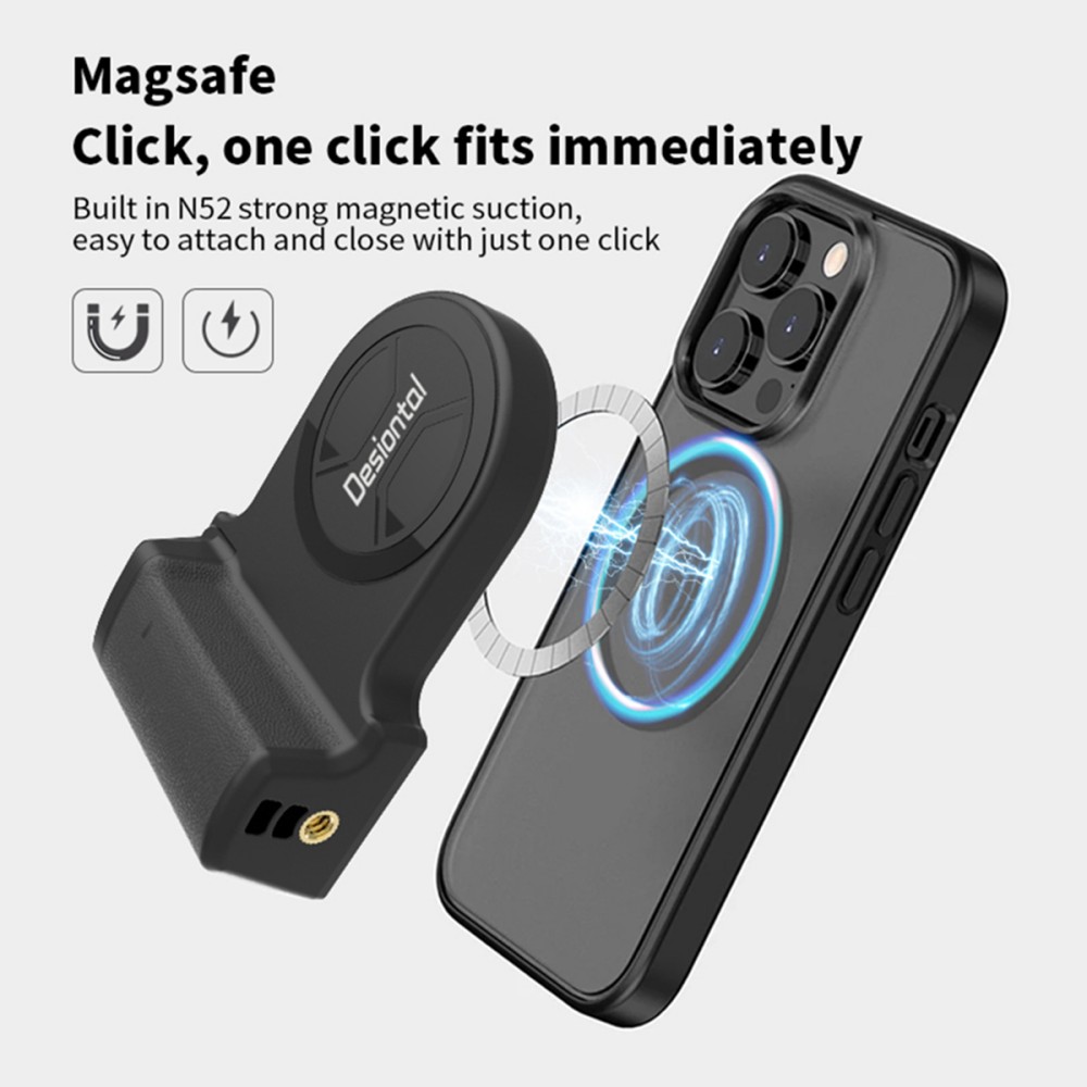 Smartphone-greep voor iPhone en Android Video-opnamehandvat Bluetooth-beugel Magnetische Progrip Fotografie-accessoire