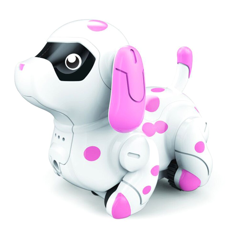 Leuke Volg Alle Getrokken Lijn Kinderen Speelgoed Dieren Robotic Hond Elektrische Smart Kleuren Veranderen Indoor Inductieve Puppy Model: Roze