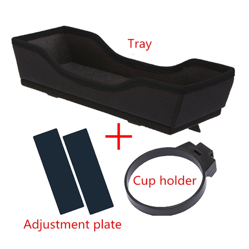 OLEVO Car Cup Holder Table For Drink Food Tray Holder Desk Stand Mount Car Seat Back Meal Tray Foldable Cafee Desk Table Stand: Black