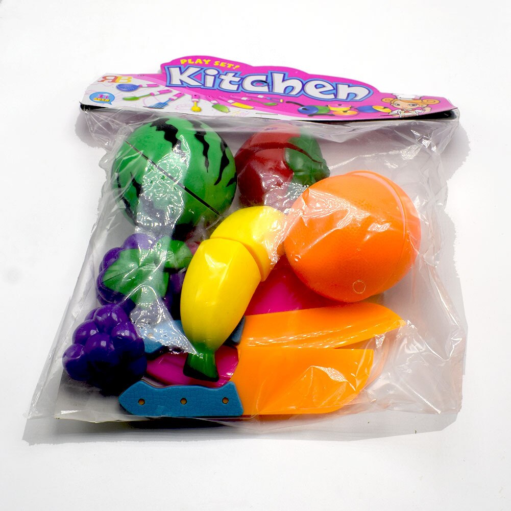 Dzieci plastikowe arbuz banan pomarańcza skaleczenie zabawka bawić się Dom zabawka kuchenna zestawy: Default Title