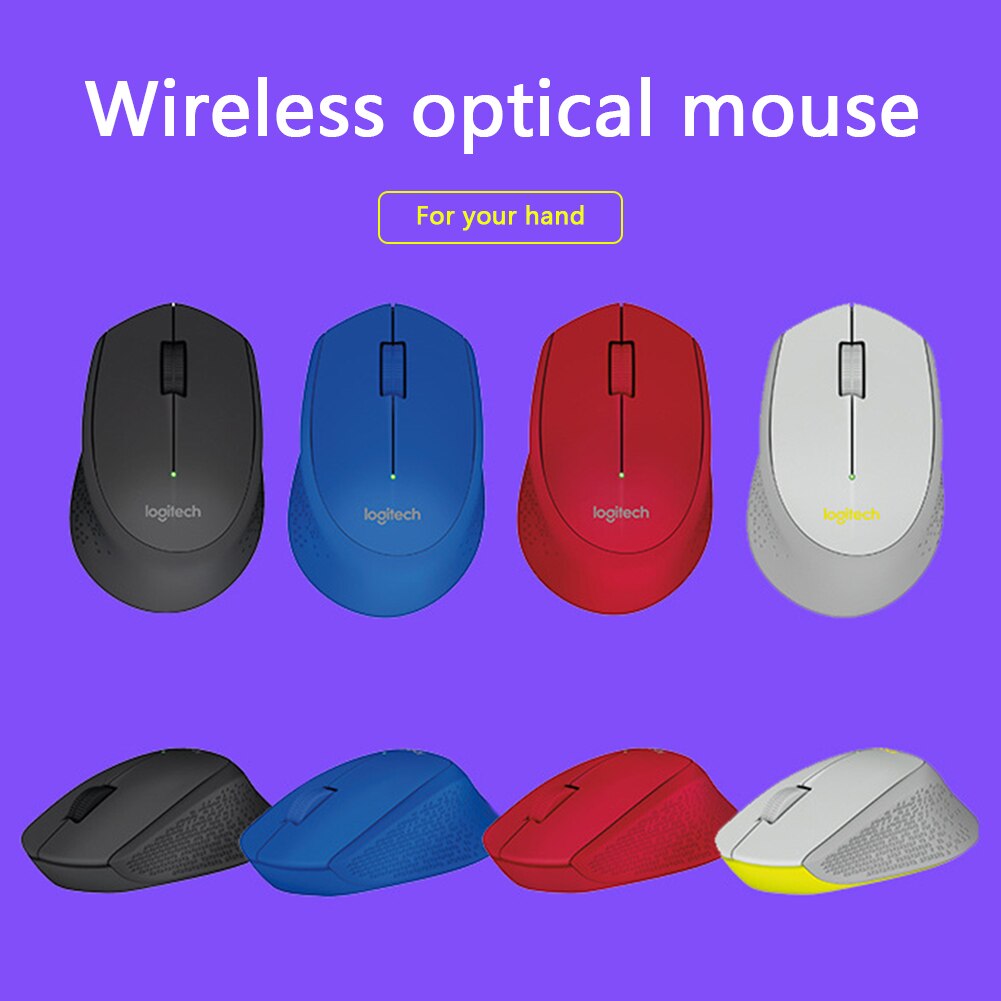 Logitech M280 Wireless Optical Mouse 2.4GHz 3 Buttons Receiver Cordless Mice for PC Computer Office Home