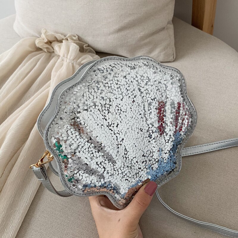 Di modo Borsette Disegno di Figura Che Scorre Paillettes di Brevetto Delle Signore di Cuoio del Sacchetto di Spalla del Tote di Crossbody del Sacchetto di Borsa Delle Donne Della Borsa del Sacchetto di Frizione