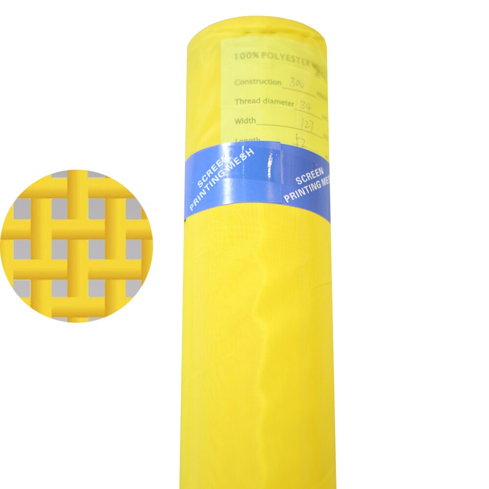 120T 300Mesh 40UM Yellow 1Meter monofilament printing mesh stencil cloth printing fabric Polyester screen printing mesh