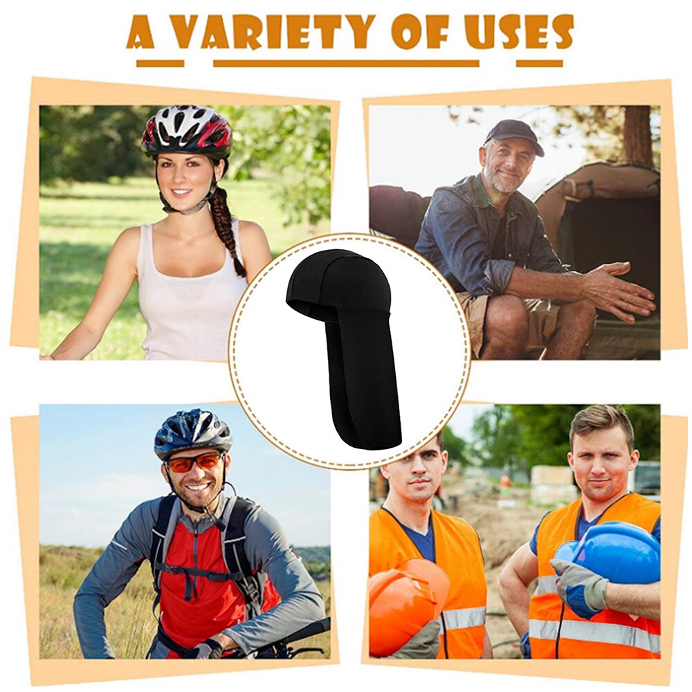 Cycling Sun Shade Cooling Cap Outdoor UV Protection Wide Brim Elastic Polyester Hard Hat Neck Protector For Fishing Hiking
