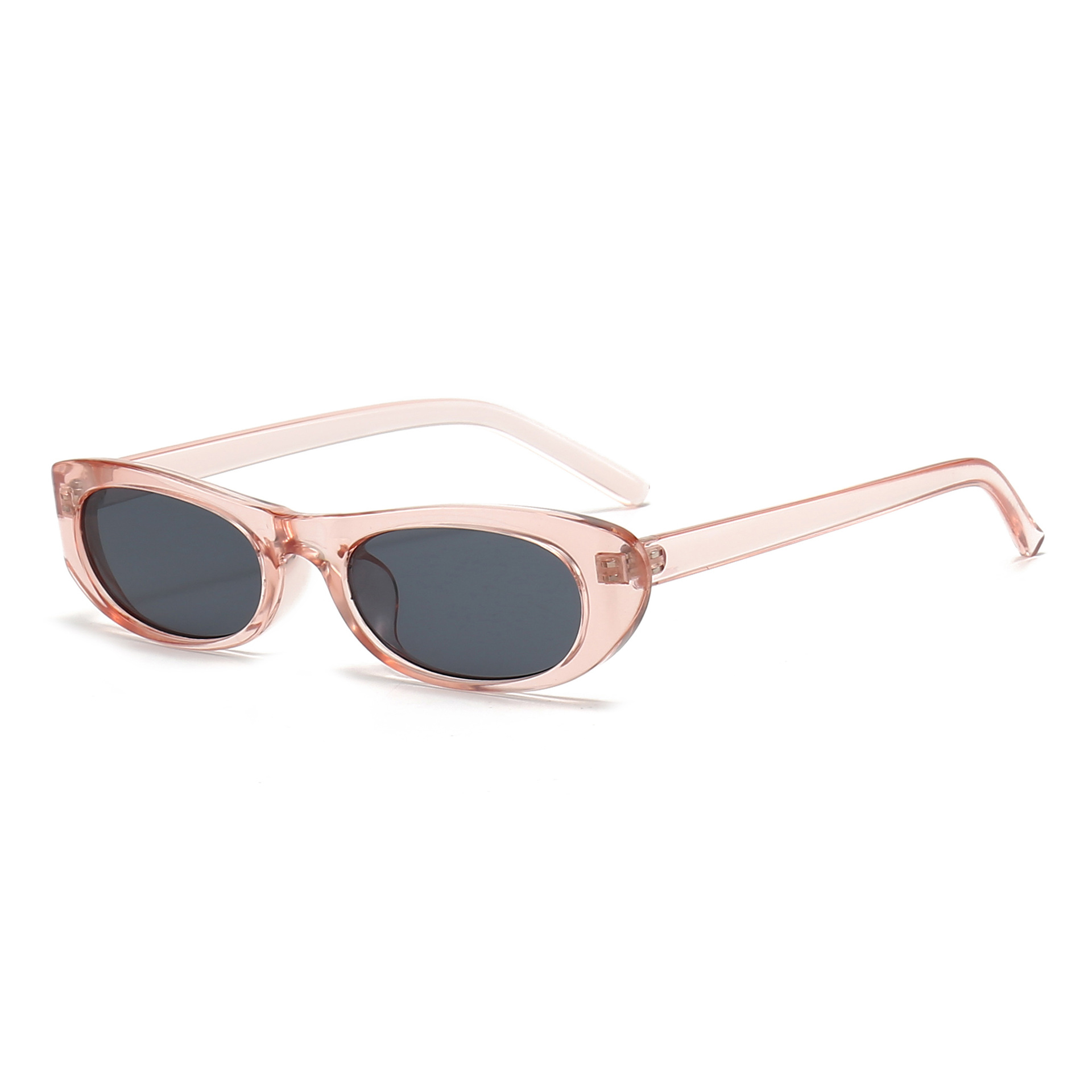 Gafas de sol negras con forma de ojo de gato para mujer, anteojos de sol femeninos, con montura estrecha, rectangulares, pequeños, UV400, 2024