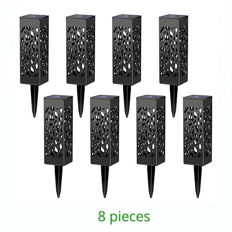 Waterproof LED Solar Lawn Garden Lights For Outdoor Yard Street Landscape Lamp Solar Powered Decoration Pathway Spike Lighting: 8pcs / Warm White
