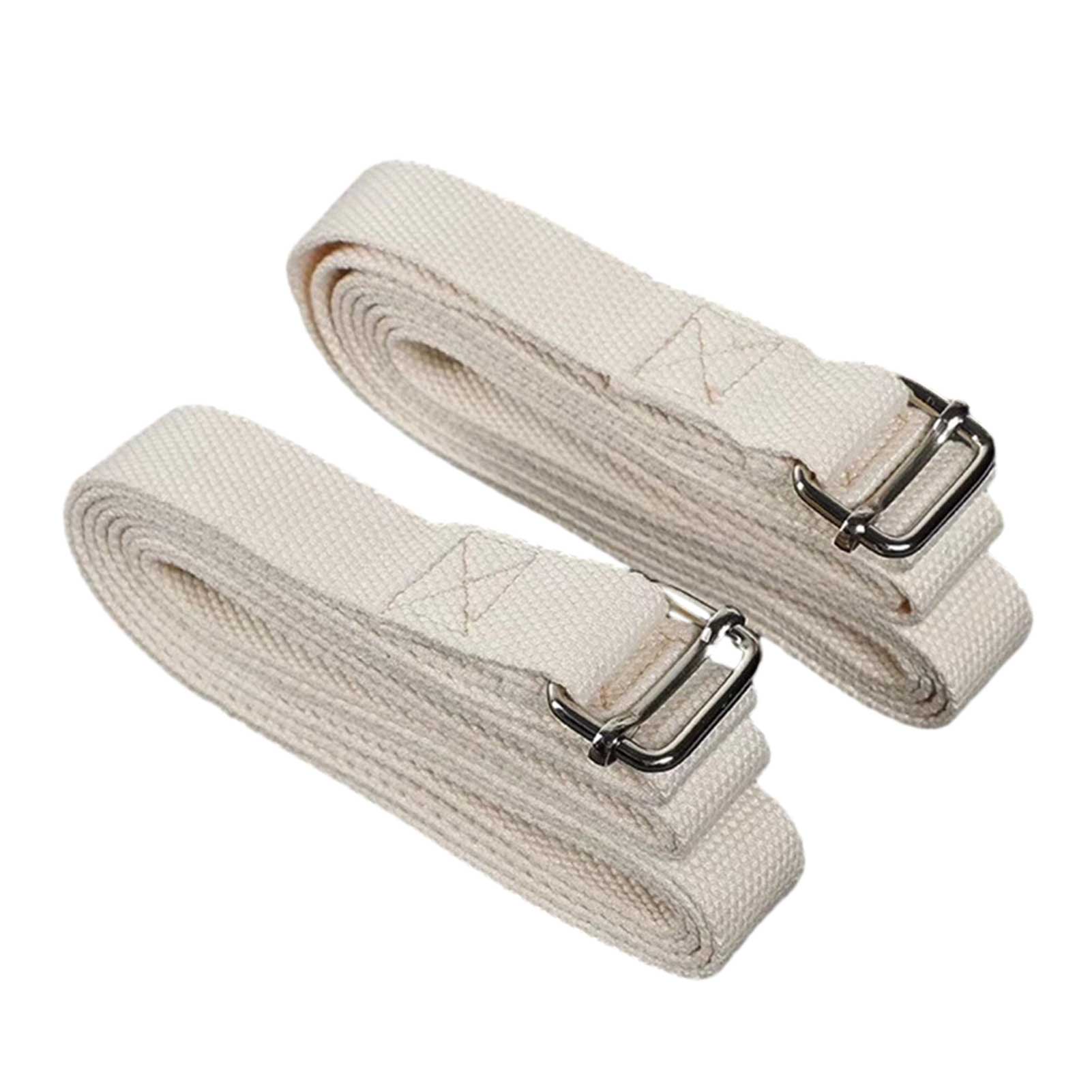Ceinture de Yoga en coton pur Durable, 1.83m x 2.5cm, bande élastique à boucle réglable pour les épaules ouvertes, bande de résistance extensible