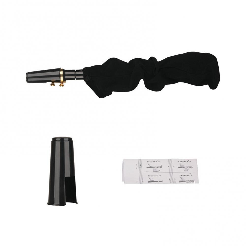 Saxofón de bolsillo portátil de plástico para entrenamiento, instrumento de saxo con lengüetas, bolsa de transporte, pastas de diente para principiantes
